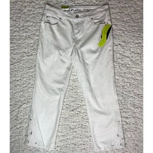 INC Embroidered Cropped Pants Size 2